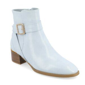 Journee Collection Women's Elley Stacked Block Heel Square Toe Booties